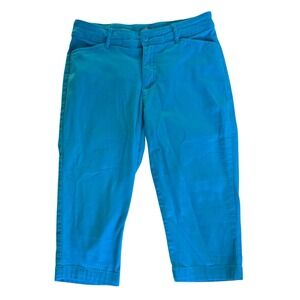 St Johns Bay Capri Pants Turquoise Women's Size 10 Cropped Casual Summer